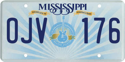 MS license plate OJV176