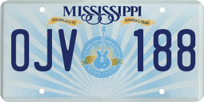 MS license plate OJV188