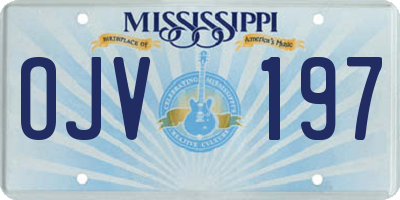 MS license plate OJV197