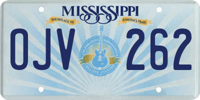 MS license plate OJV262