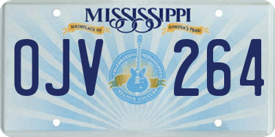 MS license plate OJV264