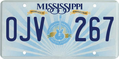 MS license plate OJV267