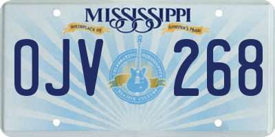 MS license plate OJV268