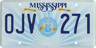 MS license plate OJV271