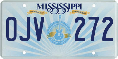 MS license plate OJV272