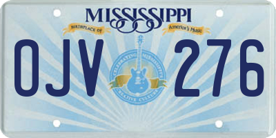 MS license plate OJV276