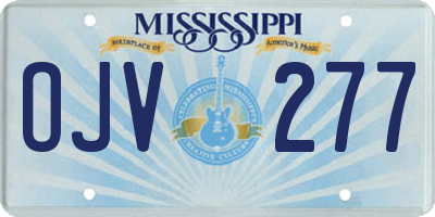 MS license plate OJV277