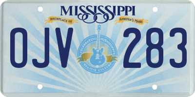 MS license plate OJV283