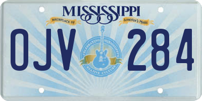MS license plate OJV284