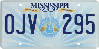 MS license plate OJV295