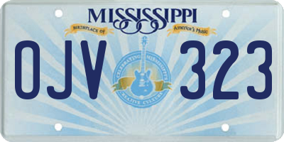 MS license plate OJV323