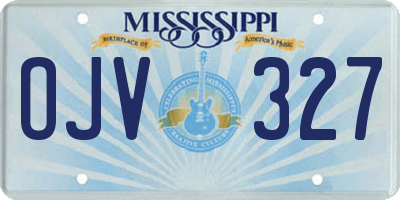 MS license plate OJV327