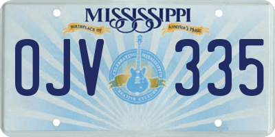 MS license plate OJV335