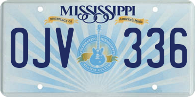 MS license plate OJV336