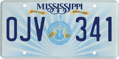 MS license plate OJV341