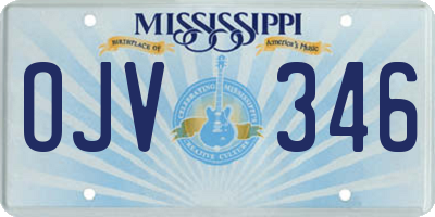MS license plate OJV346
