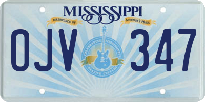 MS license plate OJV347
