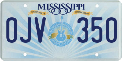 MS license plate OJV350