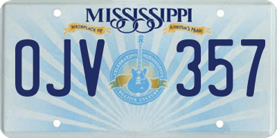MS license plate OJV357