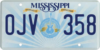 MS license plate OJV358