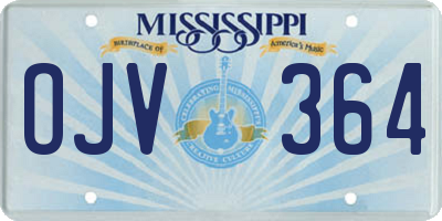 MS license plate OJV364