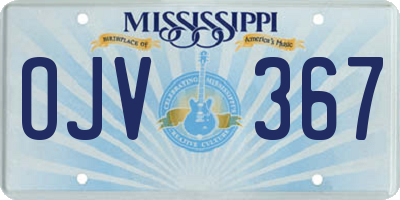 MS license plate OJV367