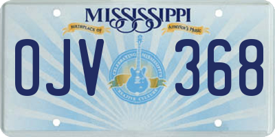 MS license plate OJV368
