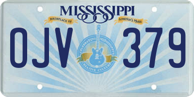 MS license plate OJV379
