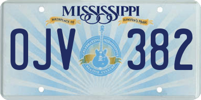 MS license plate OJV382