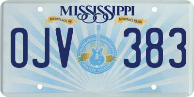 MS license plate OJV383