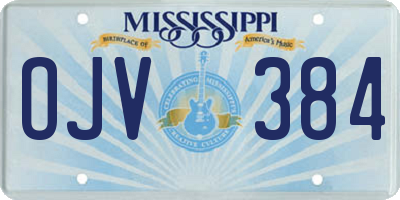 MS license plate OJV384