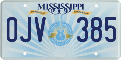 MS license plate OJV385