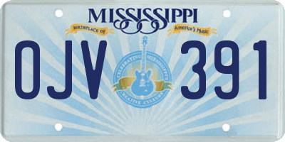 MS license plate OJV391