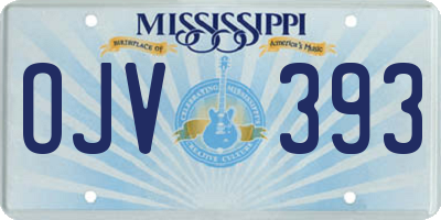 MS license plate OJV393