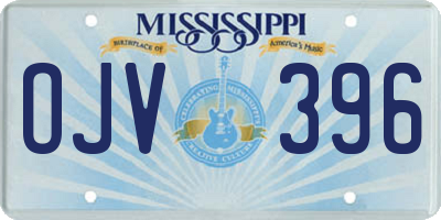 MS license plate OJV396