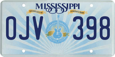 MS license plate OJV398