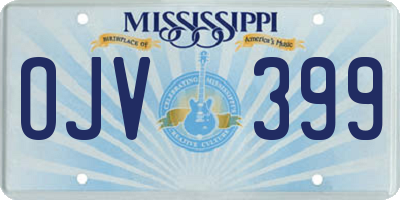 MS license plate OJV399