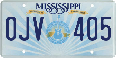 MS license plate OJV405