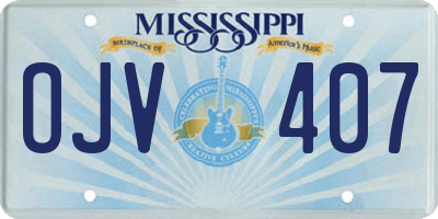 MS license plate OJV407