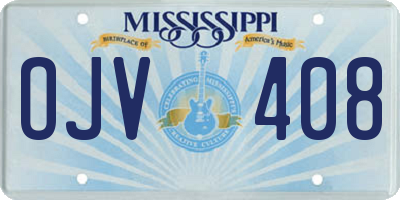 MS license plate OJV408