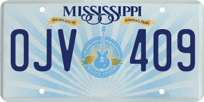 MS license plate OJV409