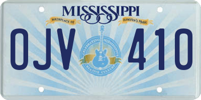 MS license plate OJV410