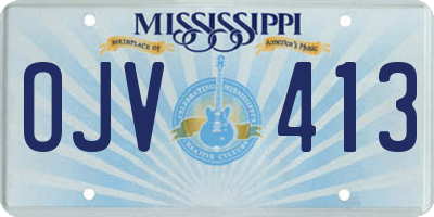 MS license plate OJV413