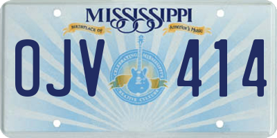 MS license plate OJV414