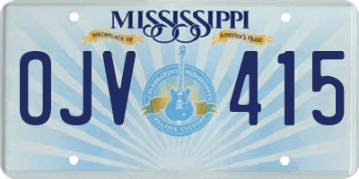 MS license plate OJV415