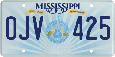 MS license plate OJV425
