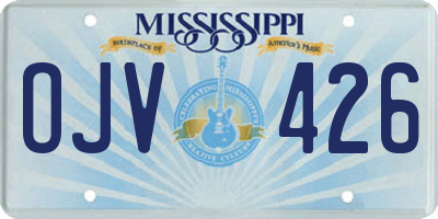 MS license plate OJV426