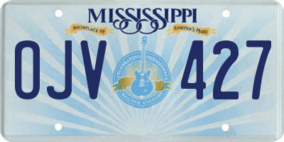 MS license plate OJV427