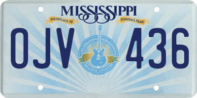 MS license plate OJV436