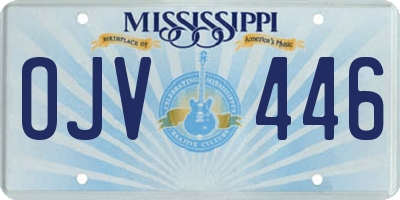 MS license plate OJV446